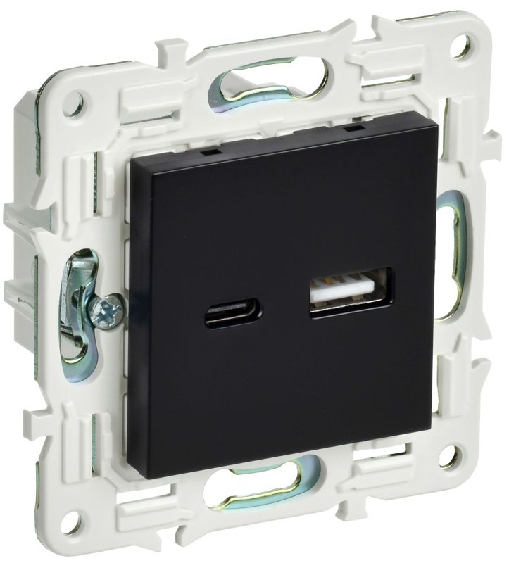 розетка usb a+c 3.1а skandy sk-r14bl черн. iek sk-u22-d31-k02 от BTSprom.by