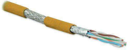 кабель витая пара экранир. s/ftp кат.6a 4 пары 23 awg ож solid кажд. пара в фольге общий экран - медная оплетка; для внутр. прокладки нг(а)-hf sftp4-c6a-s23-in-lszh-or-500 оранж. (уп.500м) hyperline 445100 от BTSprom.by
