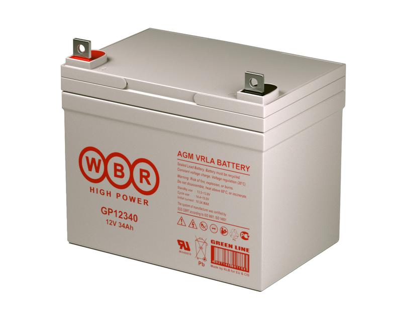  Аккумулятор 12В 34А.ч WBR GP12340 WBR фото в каталоге от BTSprom.by