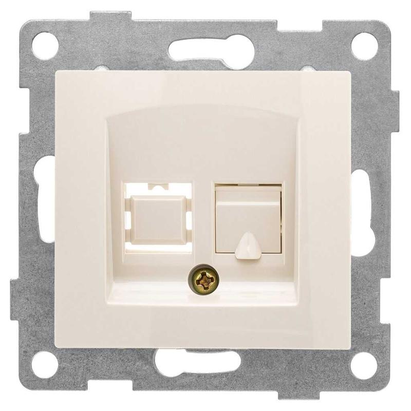 розетка компьютерная 1-м сп bravo rj45 механизм беж. gusi с10к1-003 от BTSprom.by