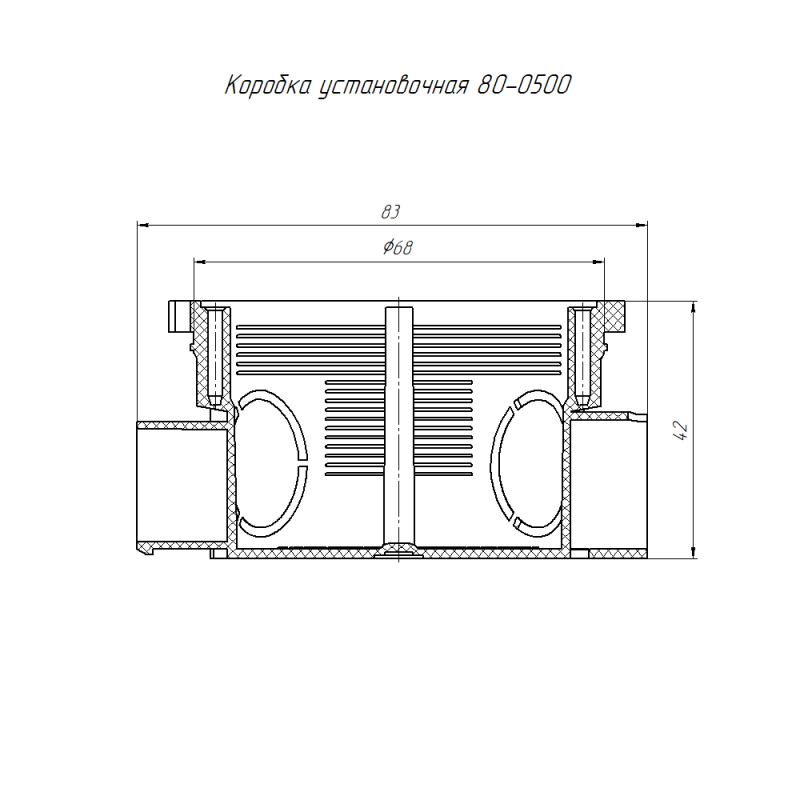  Коробка установочная СП 80-0500 безгалогенная (HF) 68х42 Промрукав 80-0500 фото в каталоге от BTSprom.by