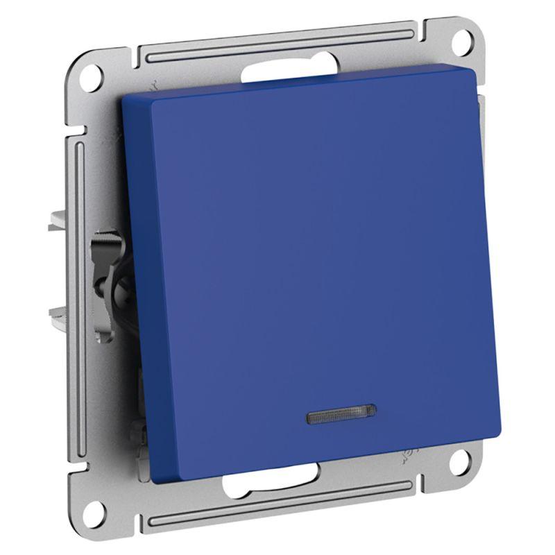  Выключатель 1-кл. AtlasDesign (сх. 1а) 10AX с подсветкой механизм аквамарин SE ATN001113 фото в каталоге от BTSprom.by