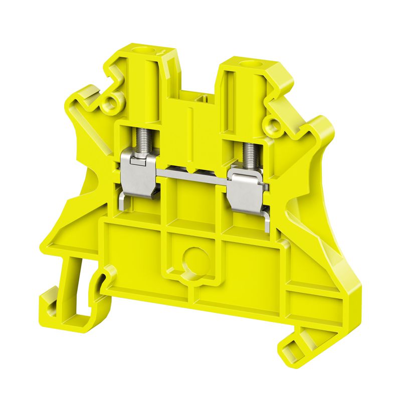 клемма проходная винтовой зажим 2 точки подключения 4кв.мм желт. dkc tur-4r-ye от BTSprom.by