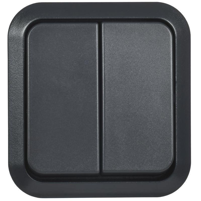  Выключатель проходной 2-кл. ОП TORS TS125 10А IP55 графит IEK TS-V22-0-10-55-K53 фото в каталоге от BTSprom.by