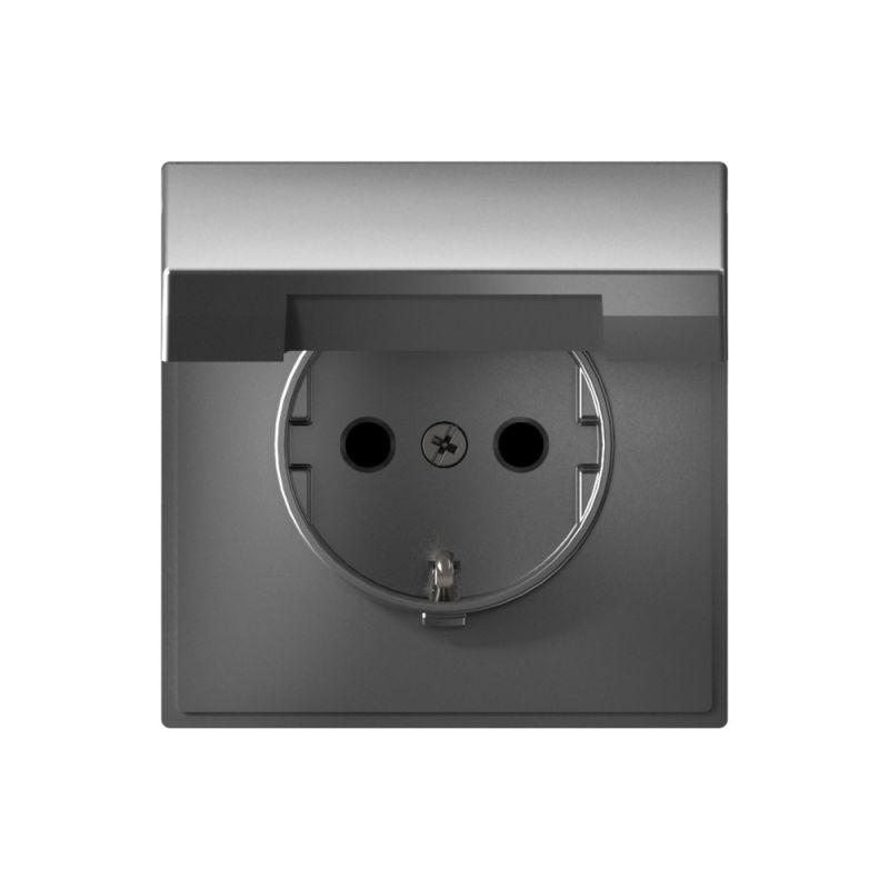  Розетка ArtGallery 16А IP20 с заземл. со шторками с крышкой быстрозажим. клем. механизм сталь SE GAL000946S фото в каталоге от BTSprom.by