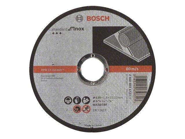 круг отрезной 125х1.6x22.2 мм для нерж. стали standart bosch от BTSprom.by