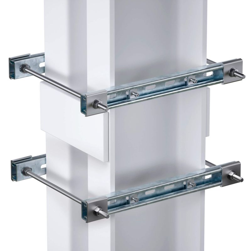 комплект монтажных профилей обжимной тип 1 обхват конструкции 950х440мм для крепления 4 оболочки(ек) одного типоразмера с видом защиты ex e гор. оцинк. dkc ex-e4tr1005 от BTSprom.by