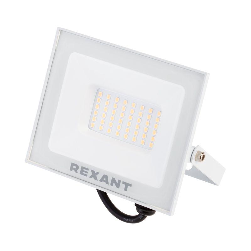прожектор сдо 50вт 4000лм 2700к бел. корпус rexant 605-035 от BTSprom.by
