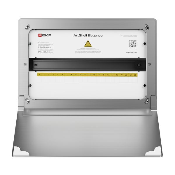  Корпус ArtShell Elegance силовой встраив. 22мод. серебр. метал. дверь EKF artshell-e-22p-sm фото в каталоге от BTSprom.by