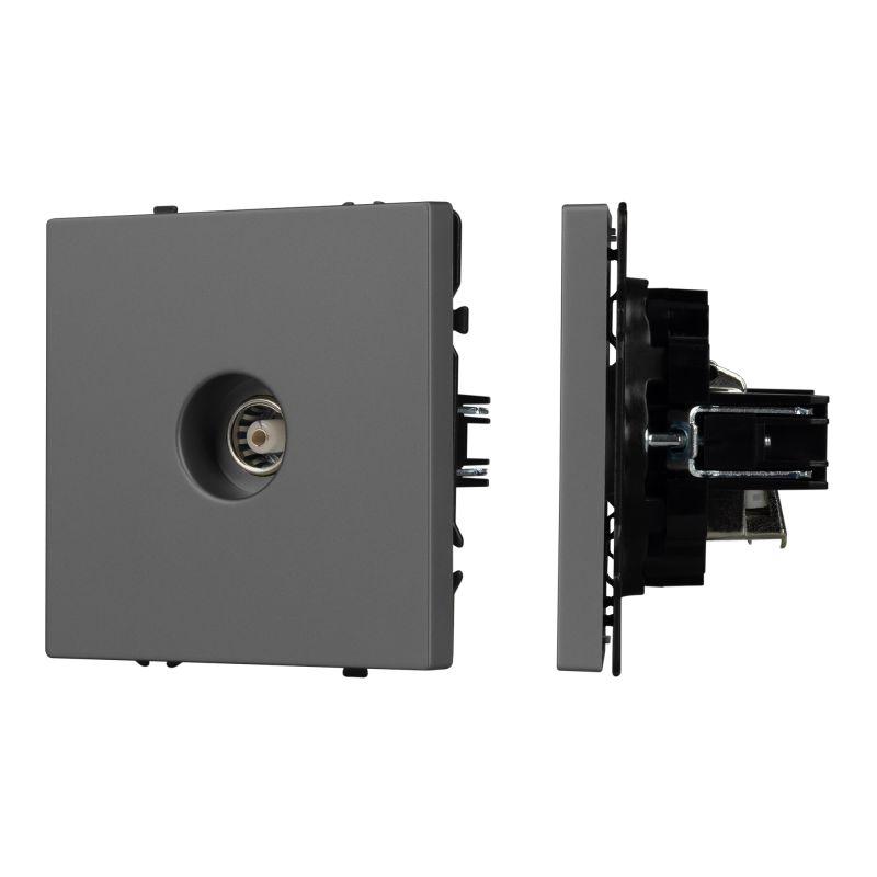 розетка тв arl nobe софт-тач сер. базальт sct-mtv1-sfpl-gr (tv) arlight 054295(1) от BTSprom.by