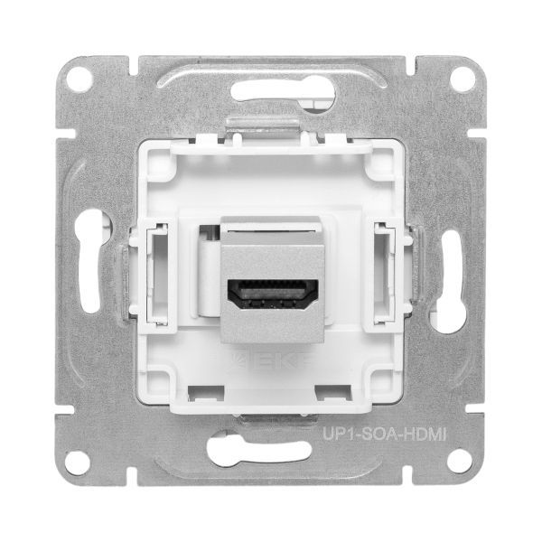  Розетка СП Эпика HDMI механизм алюм. EKF UP1-SOA-HDMI фото в каталоге от BTSprom.by