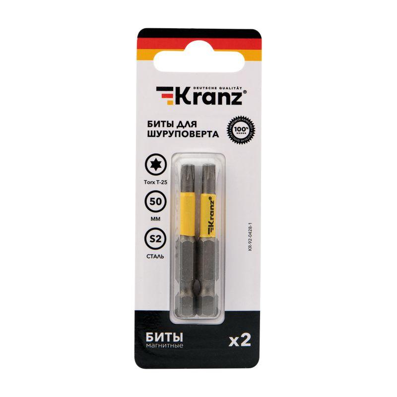  Бита для шуруповерта Torx T25х50мм (уп.2шт) Kranz KR-92-0428-1 фото в каталоге от BTSprom.by