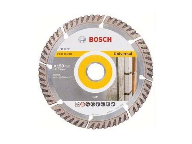 алмазный круг 150х22 мм универс. сегмент. turbo standard for universal bosch (сухая резка) 2608615061 от BTSprom.by
