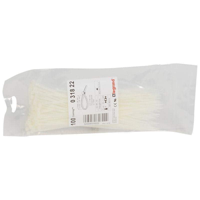 хомут кабельный colring 2.4х180 p6.6 бесцвет. (уп.100шт) leg 031822 от BTSprom.by