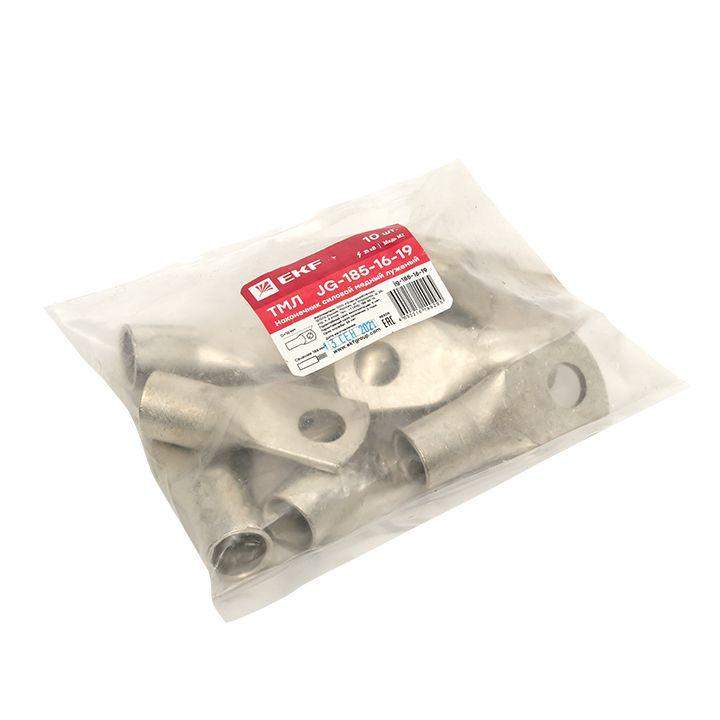  Наконечник силовой медный луженый ТМЛ JG-185-16-19 PROxima EKF jg-185-16-19 фото в каталоге от BTSprom.by