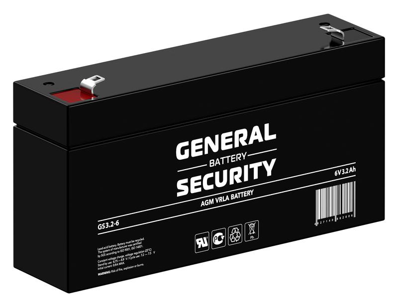  Аккумулятор 6В 3.2А.ч General Security GS3.2-6 фото в каталоге от BTSprom.by