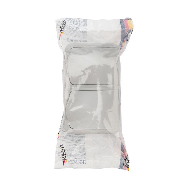  Блок розеток 2-м ОП Mini OG IP54 горизонт. с заземл. керамика сер. Kranz KR-78-0804 фото в каталоге от BTSprom.by