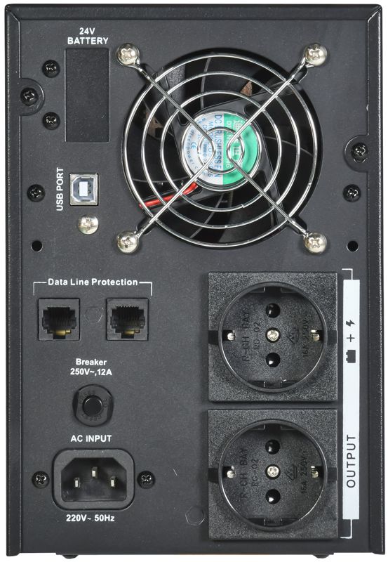  Источник бесперебойного питания ELECTRA LT 1.5кВА/1.2кВт с АКБ 2х7А.ч USB Schuko ITK ELT-1500VA-1-002-S фото в каталоге от BTSprom.by