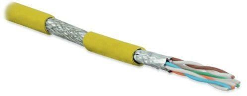 кабель витая пара экранир. s/ftp кат.6a 4 пары 23 awg ож solid кажд. пара в фольге общий экран-медн. оплетка для внутр. прокладки до +60град.c sftp4-c6a-s23-in-lszh-yl-500 (уп.500м) hyperline 388373 от BTSprom.by