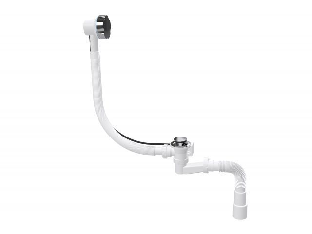 сифон для ванны автомат, с гибкой трубой 1 1/2" - 40/50 мм, av engineering ave129732 от BTSprom.by
