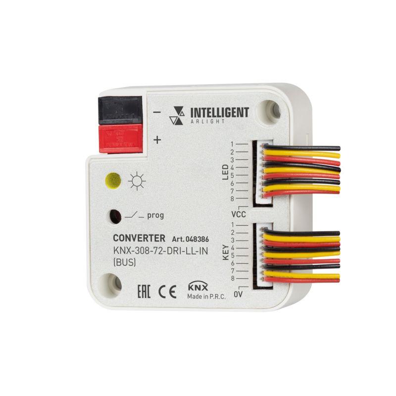 конвертер knx-308-72-dri-ll-in (bus) ip20 пластик intelligent arlight 048386 от BTSprom.by
