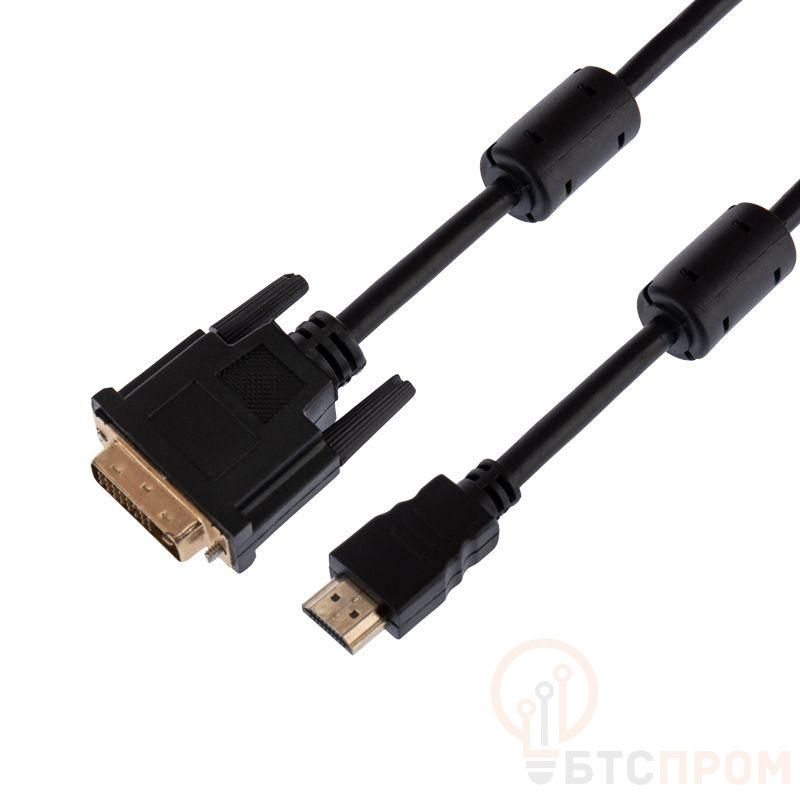 Шнур HDMI - DVI-D gold 3м с фильтрами Rexant 17-6305 фото в каталоге от BTSprom.by  Шнур HDMI - DVI-D gold 3м с фильтрами Rexant 17-6305 фото в каталоге от BTSprom.by