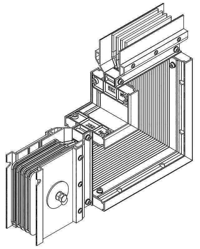 секция угловая вверх 630а al 3l+n+1/2pe нк ip55 тран. iek lb-0630a5-25-f-lu от BTSprom.by