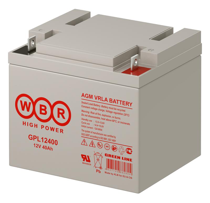  Аккумулятор 12В 40А.ч WBR GPL12400 WBR фото в каталоге от BTSprom.by