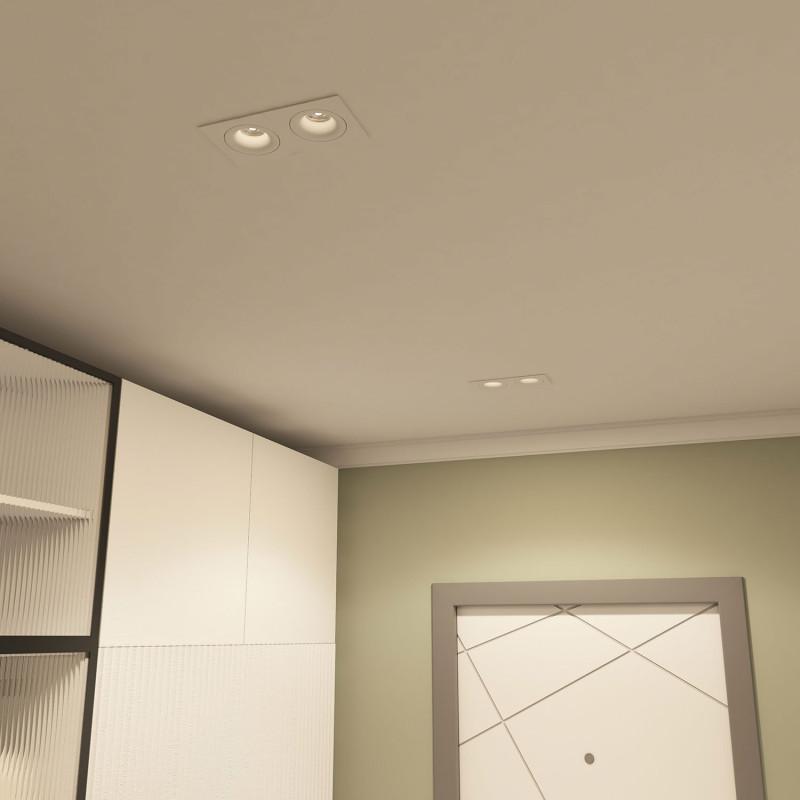  Светильник 50Вт GU10 IP20 встраив. алюм. бел. DENKIRS 677527 фото в каталоге от BTSprom.by