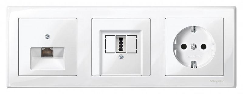  Накладка Merten для аудиорозетки бел. SchE MTN296019 фото в каталоге от BTSprom.by