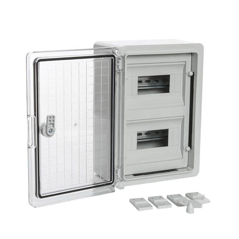 корпус пластиковый распределительный щрн-18 ip65 прозр. дверь 350х250х150 промрукав pr08.26502 от BTSprom.by