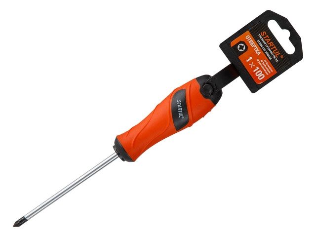 отвертка "+" №1 100мм pz startul master (st3054-110) (крестовая pozidrive позидрив) st3054-110 от BTSprom.by