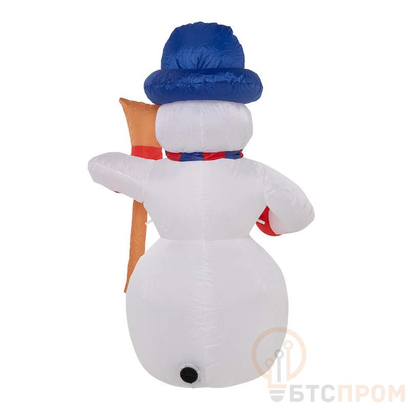  Снеговик с метлой, размер 120 см, внутренняя подсветка 3 LED фото в каталоге от BTSprom.by