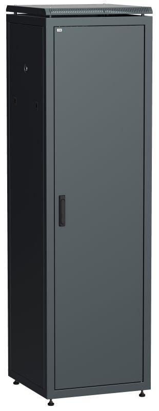 шкаф сетевой 19дюйм linea n 47u 600х600мм металлическая передняя дверь черн. itk ln05-47u66-m от BTSprom.by
