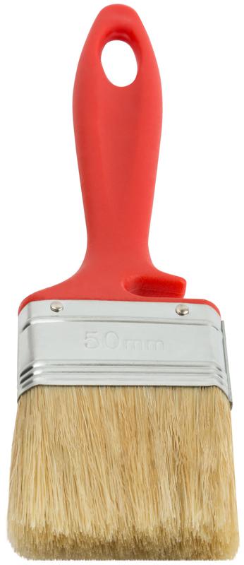  Кисть флейцевая "Крафт" 50мм натур. свет. щетина пластик. ручка с выемкой КУРС 00843 фото в каталоге от BTSprom.by