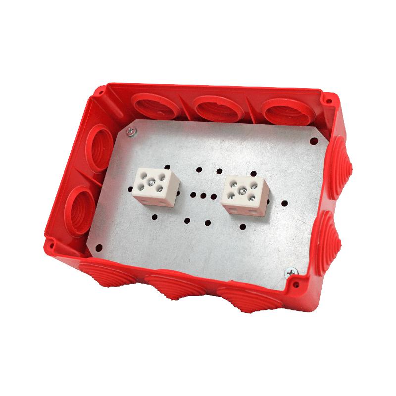  Коробка распределительная огнестойкая 190х140х70мм IP54 КРОПС-П5 FRJB-KM-P5-4-16-КРОПС-IP54 КРОПС-П5 для кабелей до 4кв.мм 16 клемм КМ KR0143 фото в каталоге от BTSprom.by