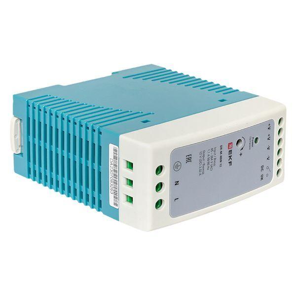  Блок питания на DIN-рейку 40Вт Uвх ~ 220В AC m Uвых - 12В DC постоянного тока EKF DR-M-40W-12 фото в каталоге от BTSprom.by