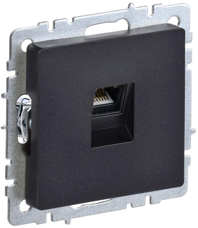 розетка компьютерная сп rj45 кат.6 brite рк11-брч механизм черн. iek br-k10-2-k02 от BTSprom.by