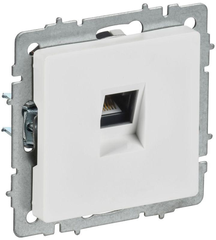 розетка компьютерная сп brite рк11-браб rj45 кат.6 механизм арктич. бел. iek br-k10-2-k91 от BTSprom.by