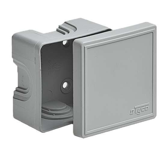 коробка оп тусо распаячная 70х70х40мм свет. сер. ip44 ruvinil 65006 от BTSprom.by