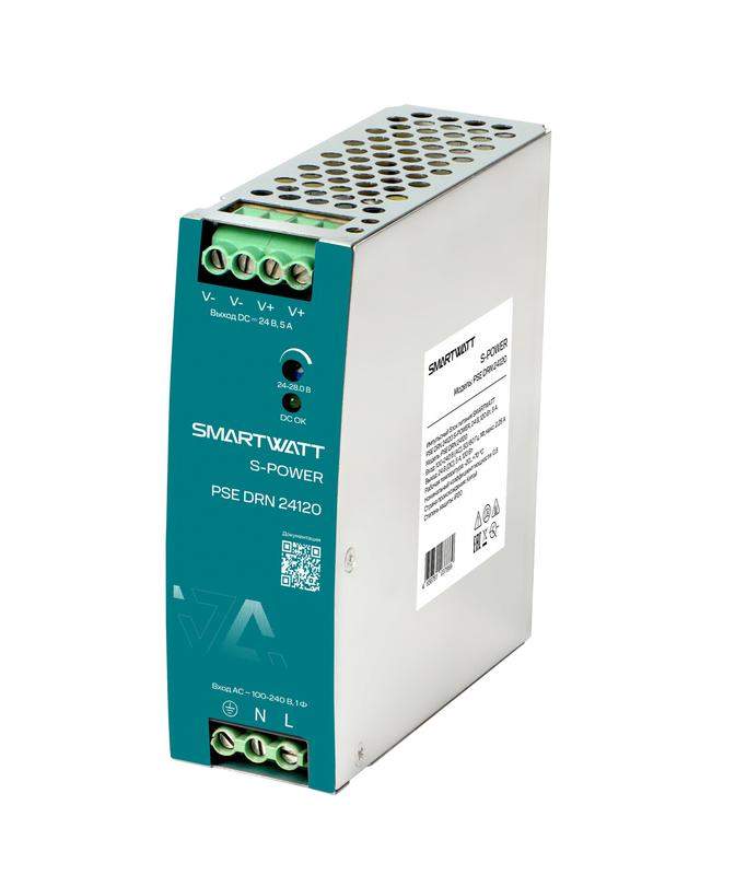 блок питания импульсный pse drn 24120 s-power 24в 120вт 5а smartwatt 4512020450022 от BTSprom.by