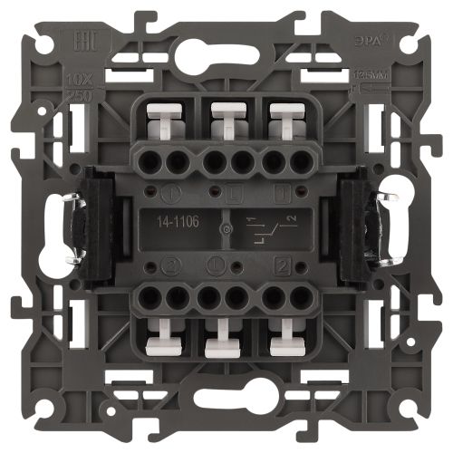  Переключатель 2-кл. Elegance 14-1106-01М 250В 10АХ матов. бел. Эра Б0065791 фото в каталоге от BTSprom.by