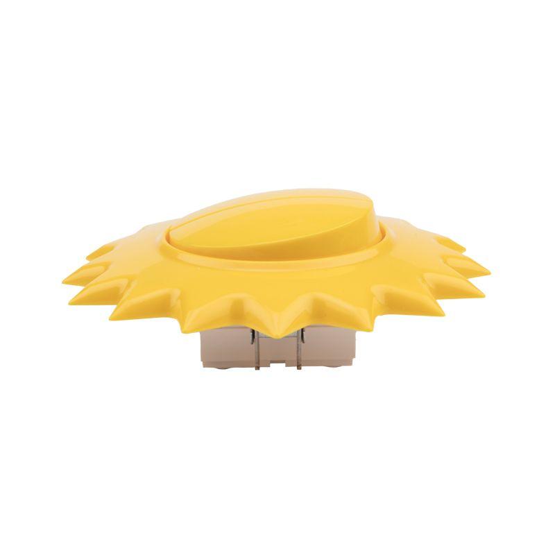  Выключатель 2-кл. СП HAPPY Солнце желт. Kranz KR-78-0618 фото в каталоге от BTSprom.by