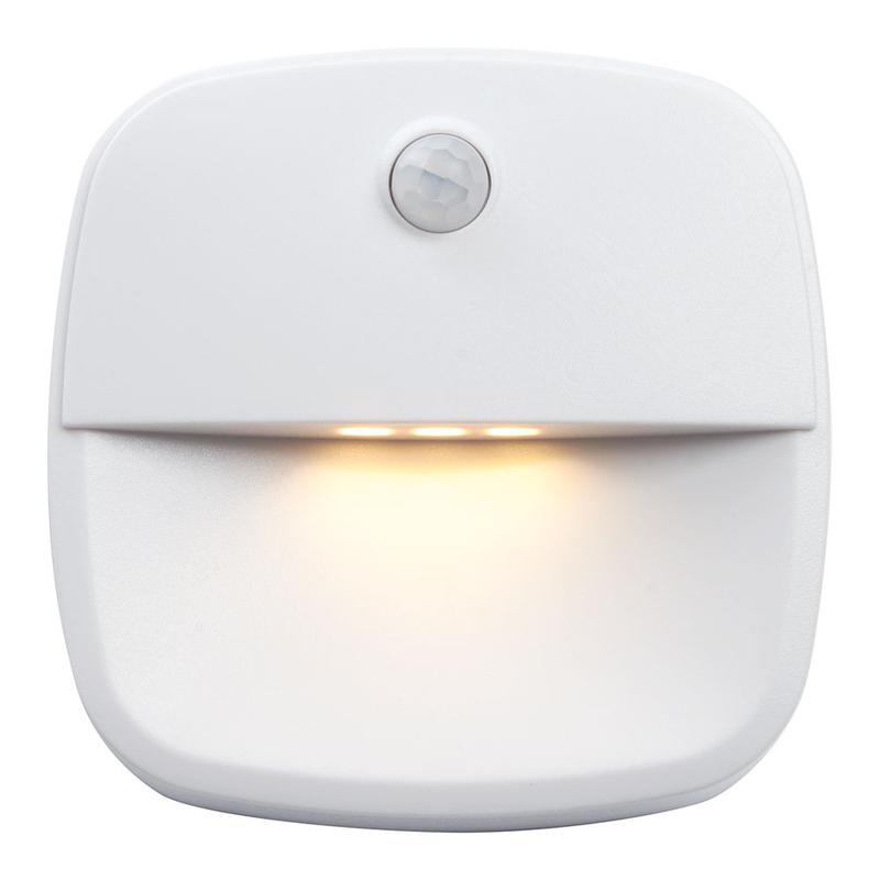 светильник с датчиком движения и освещенности 3хааа в комплект не входят) 3м ip20 75х75х27мм квадрат бел. fn1220 feron 41881 от BTSprom.by