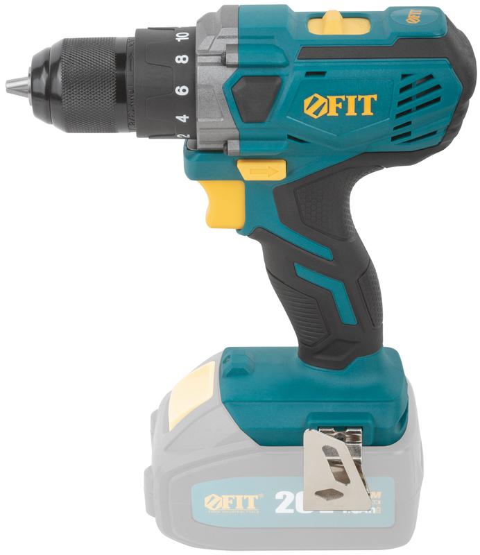  Дрель-шуруповерт аккумуляторная 20В 1400об/мин 40Нм без АКБ FIT 79905 фото в каталоге от BTSprom.by