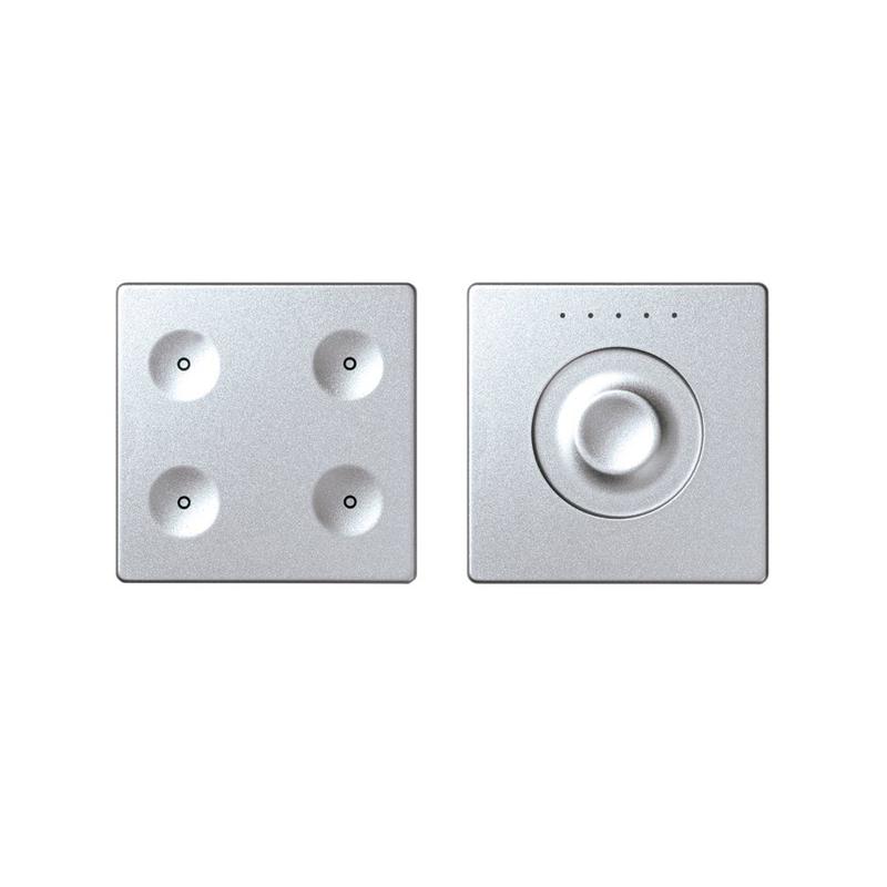 комплект выключателя 4-кл. сенсорн. + регулятор knx; rj12 алюм. simon82 sense 8400651-093 от BTSprom.by