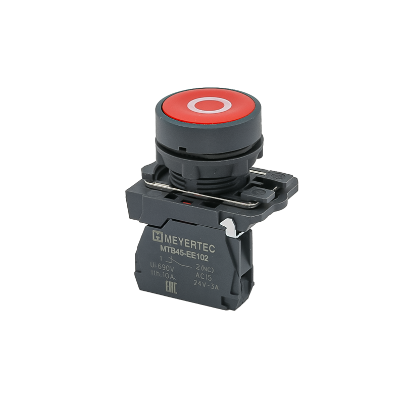 кнопка плоская маркировка "o" 1nс ip65 пластик mtb5-aa41582 красн. овен 137241 от BTSprom.by