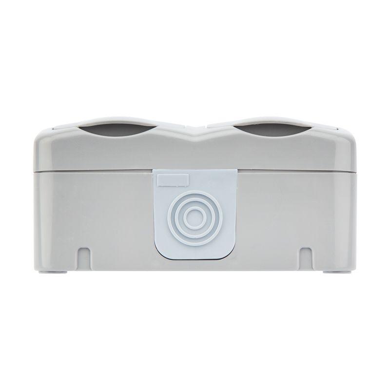  Блок розеток 2-м ОП Mini OG IP54 горизонт. с заземл. керамика сер. Kranz KR-78-0804 фото в каталоге от BTSprom.by