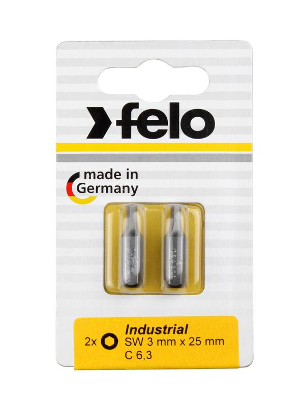 бита шестигранная industrial 2.5мм на блистере (уп.2шт) felo 02425036 от BTSprom.by