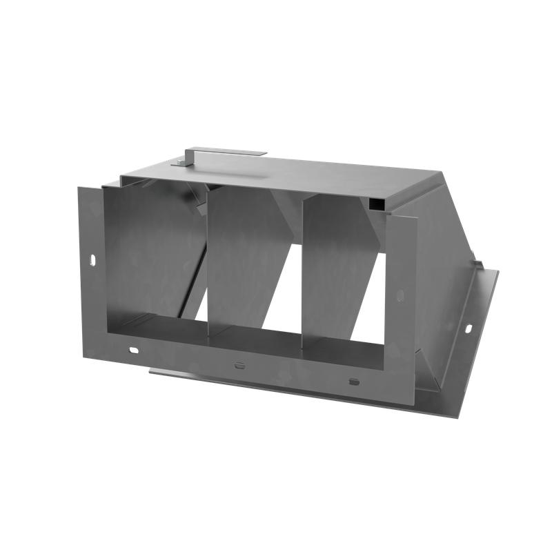 Короб кабельный блочный угловой с поворотом вниз на 45град. трехканальный ККБ-3УНП-0.2/0.5 s:1.5мм HD КМ LO63900 от BTSprom.by